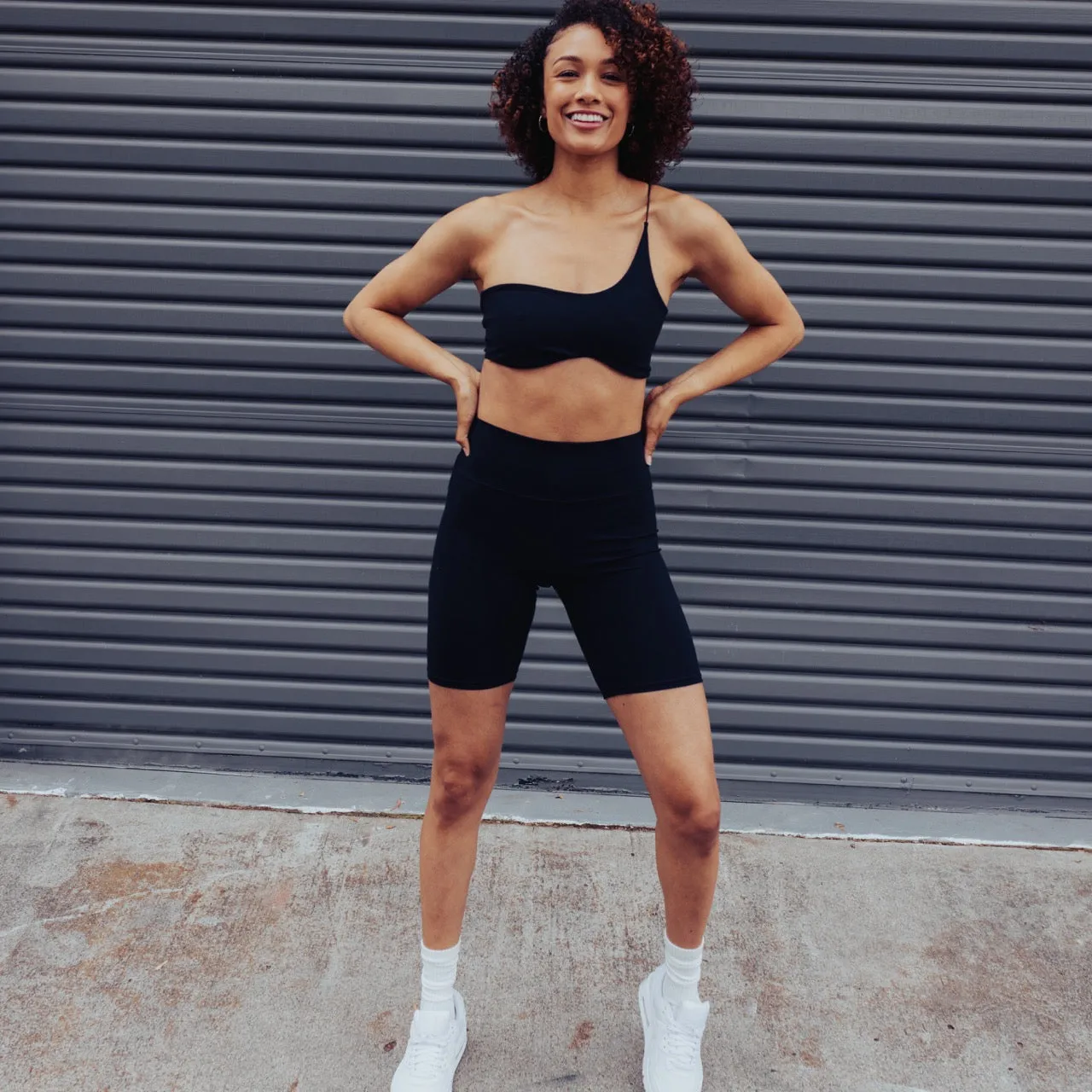 The Biker Short - Sueded Onyx