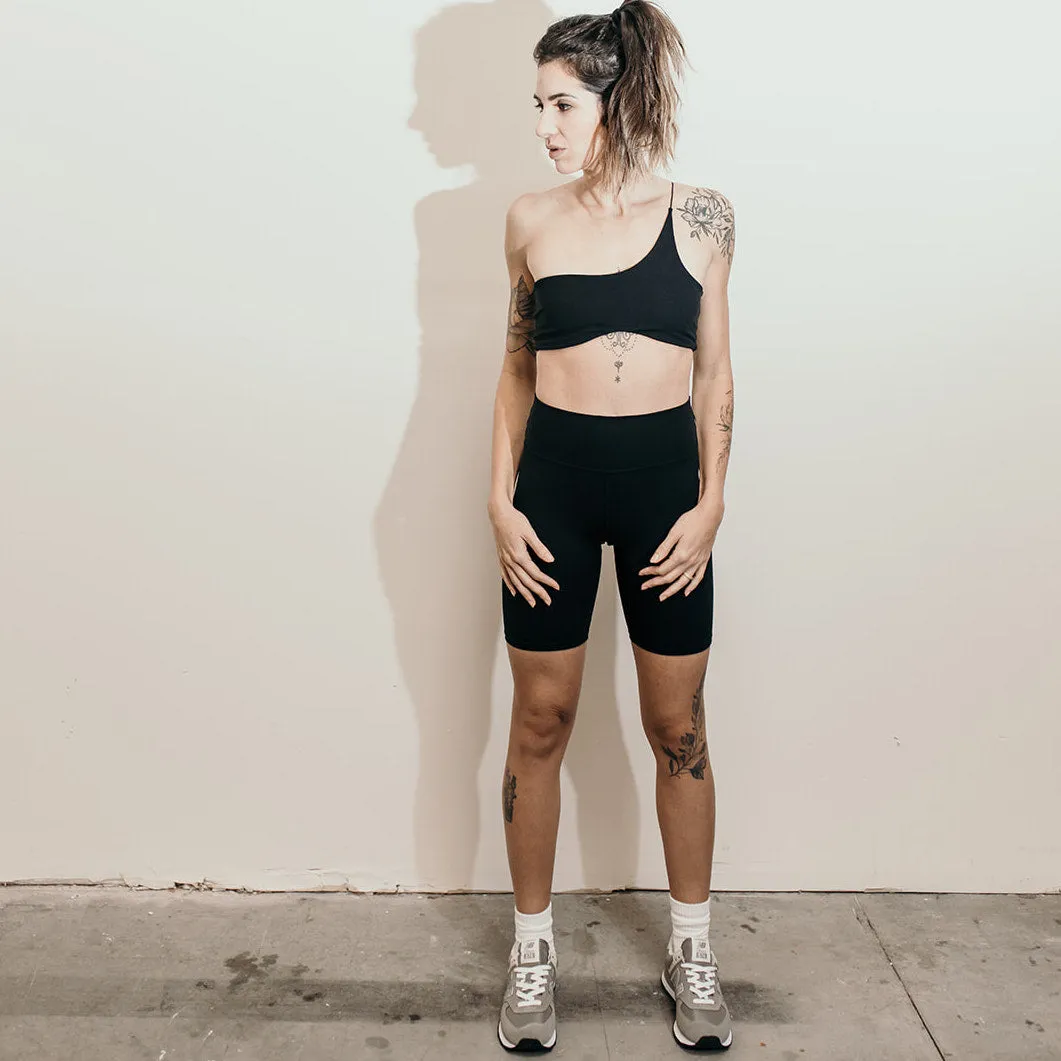The Biker Short - Sueded Onyx