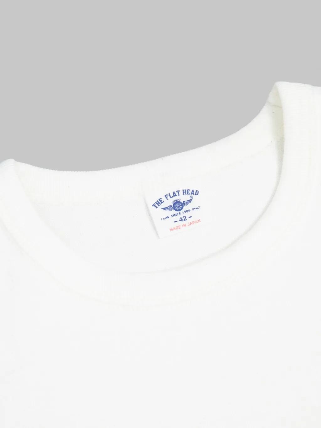 The Flat Head 20oz Ultra-Heavyweight Loopwheel T-Shirt White