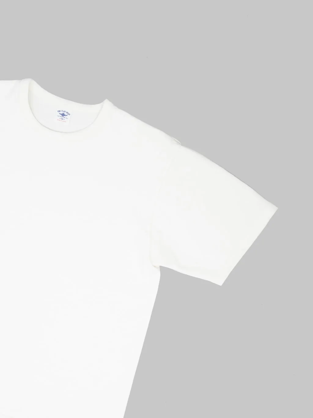 The Flat Head 20oz Ultra-Heavyweight Loopwheel T-Shirt White