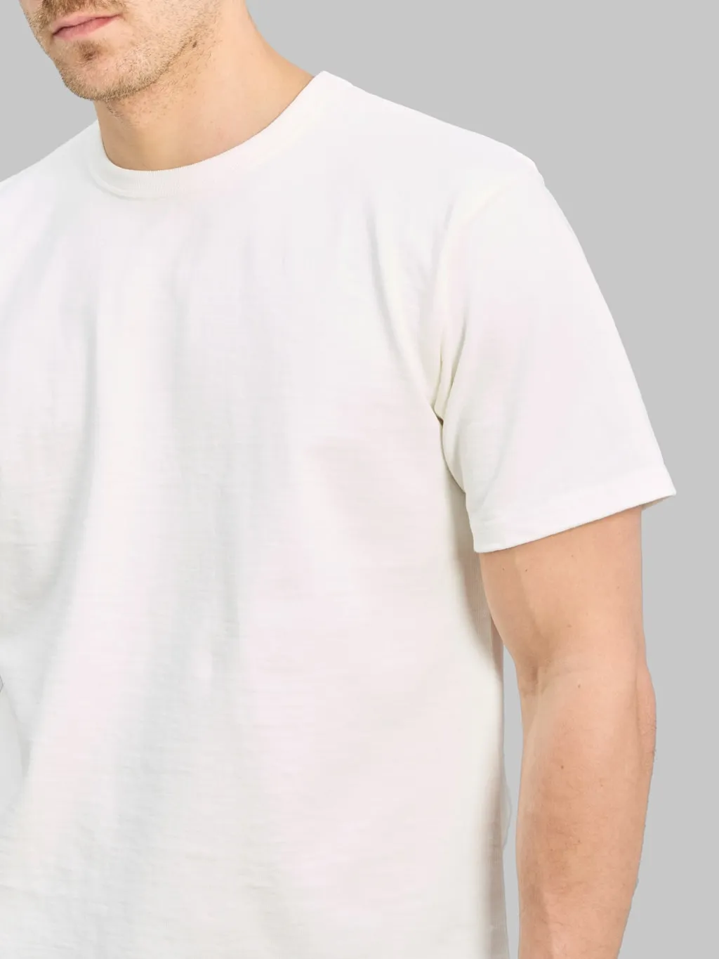The Flat Head 20oz Ultra-Heavyweight Loopwheel T-Shirt White