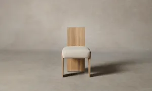 The Garrett Dining Chair - Heritage Belgian Linen Alder