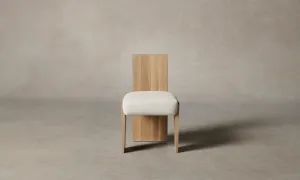 The Garrett Dining Chair - Heritage Belgian Linen Egret