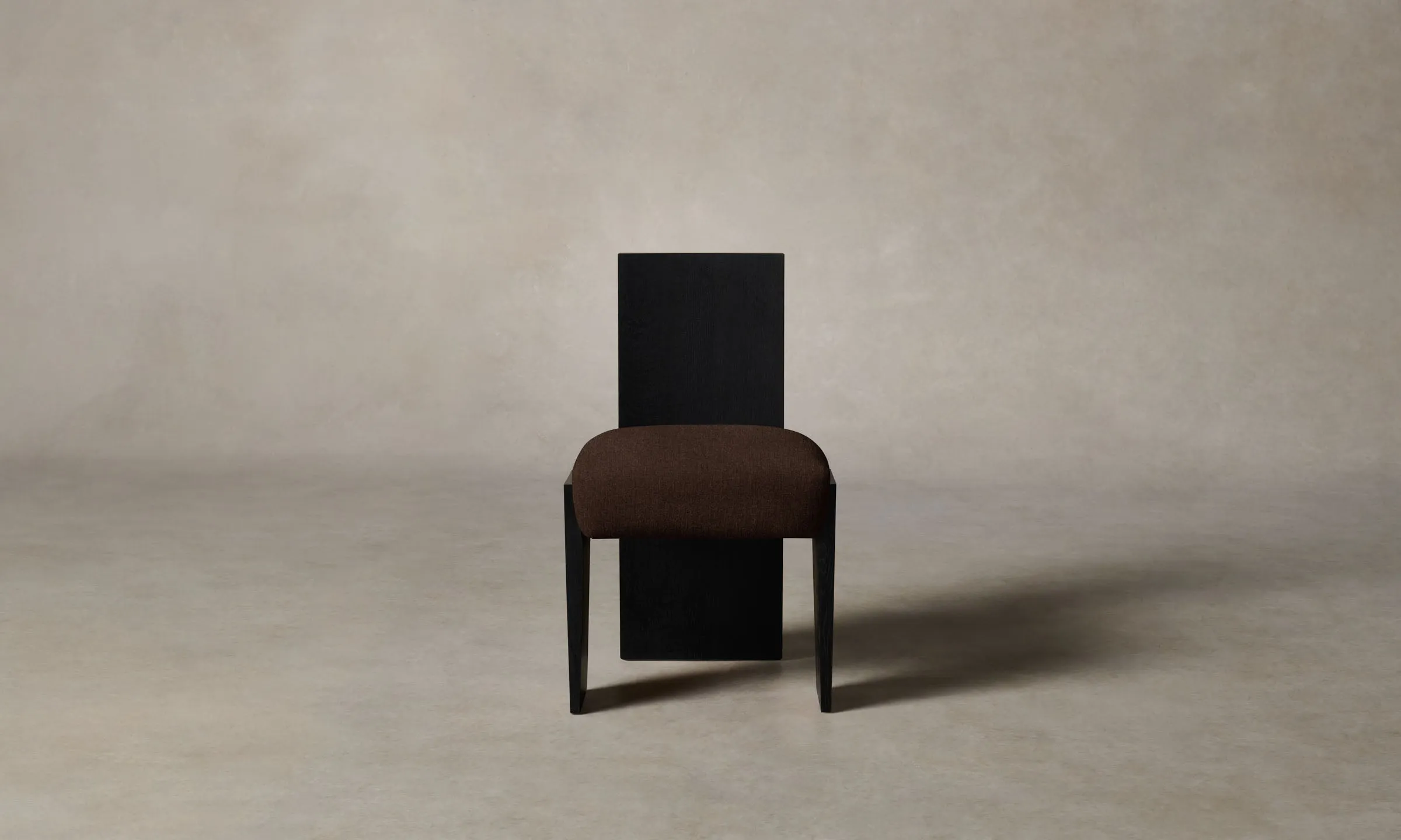 The Garrett Dining Chair - Italian Brushed Wool Cocoa