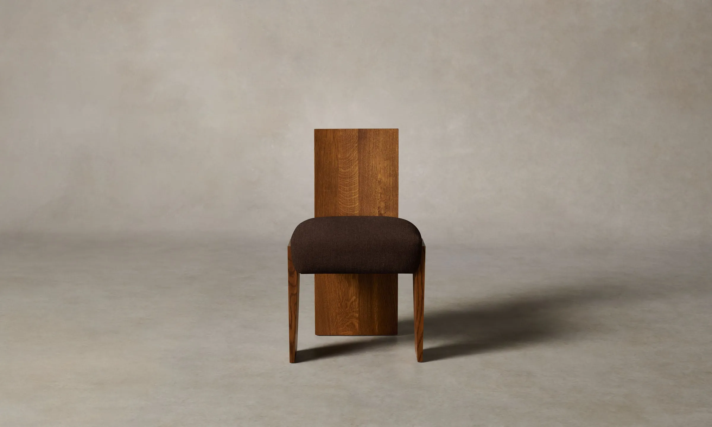 The Garrett Dining Chair - Italian Brushed Wool Cocoa