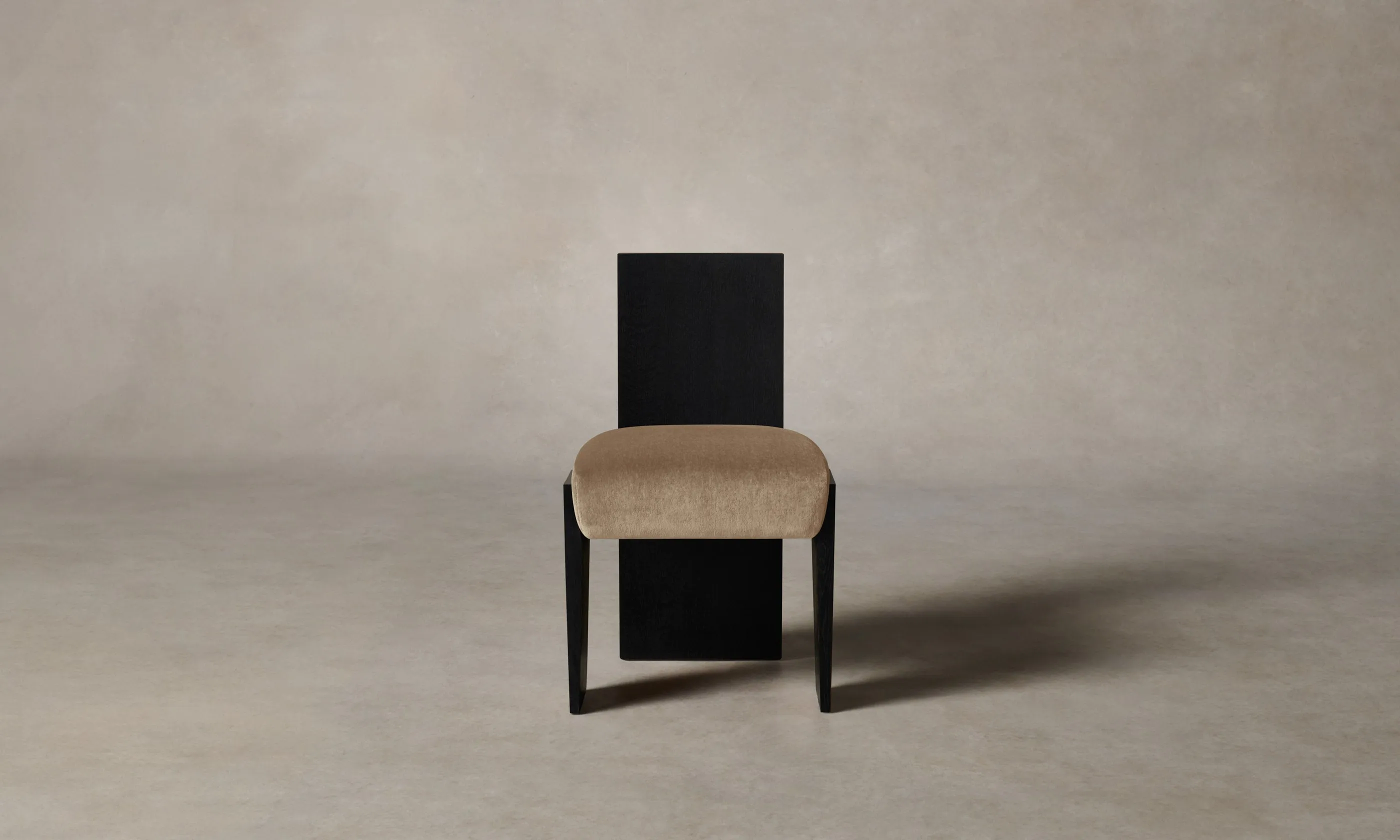 The Garrett Dining Chair - Mohair Almond