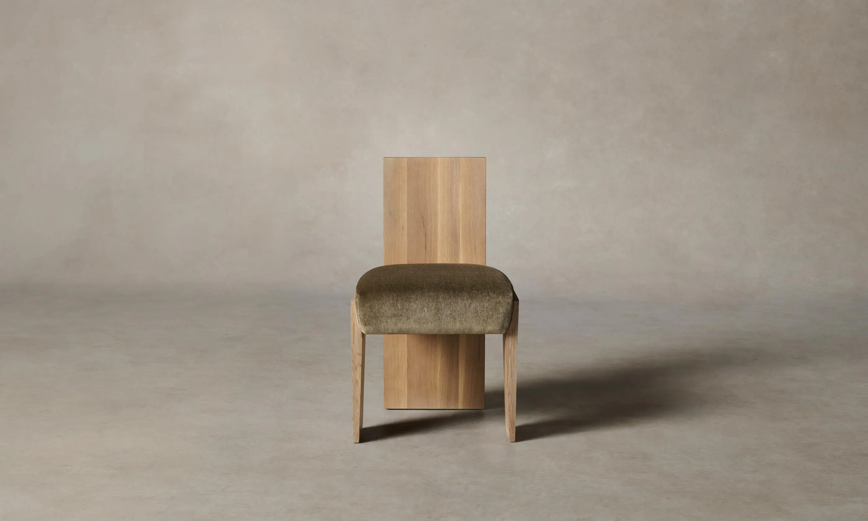The Garrett Dining Chair - Mohair Mink