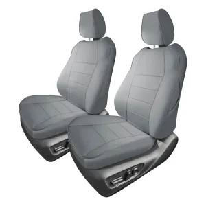 Toyota Sienna - 2021 - 2024 - Front Set Seat Covers - Solid Gray Faux Leather