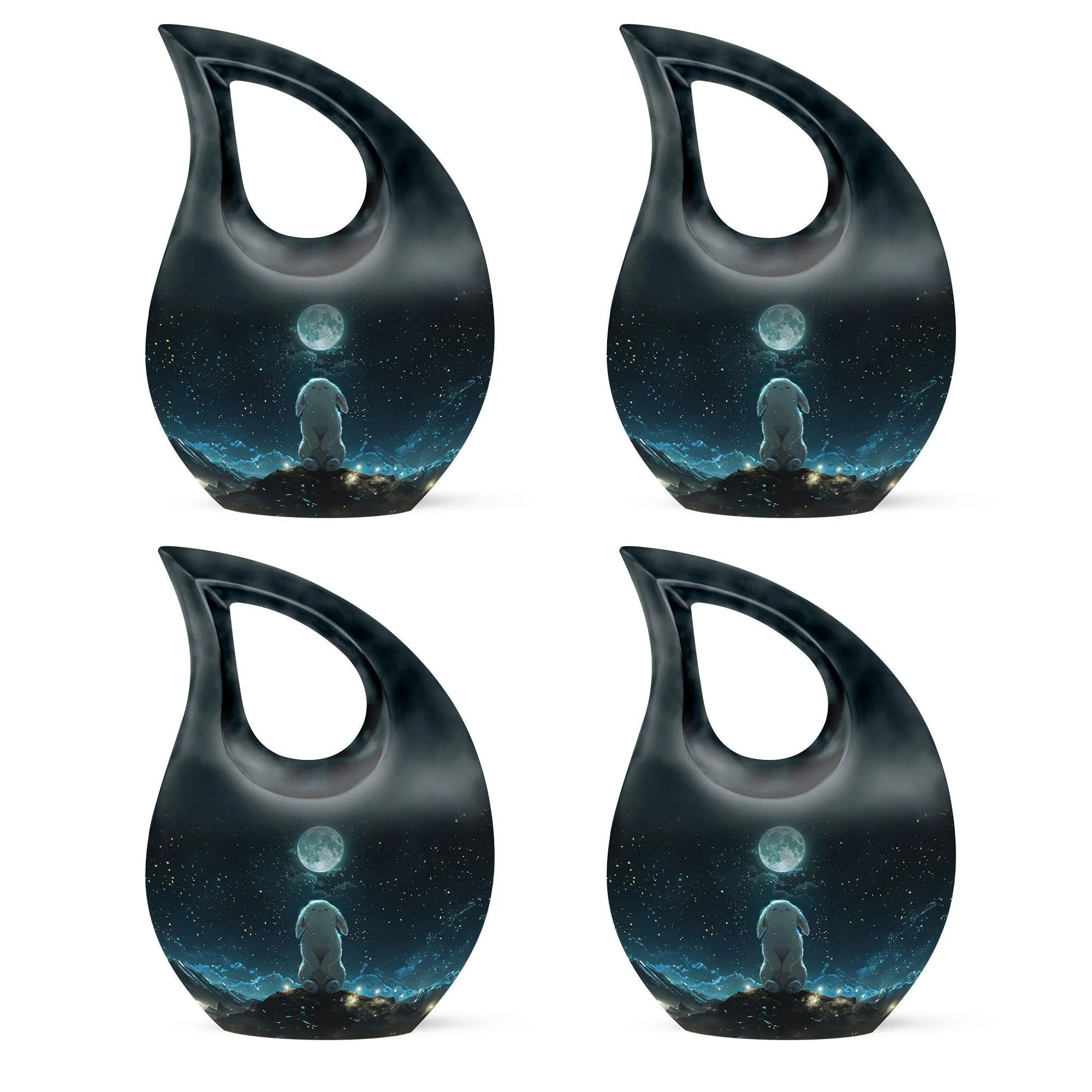 White Bunny Moon Tribute - Majestic Memorial Large Urn