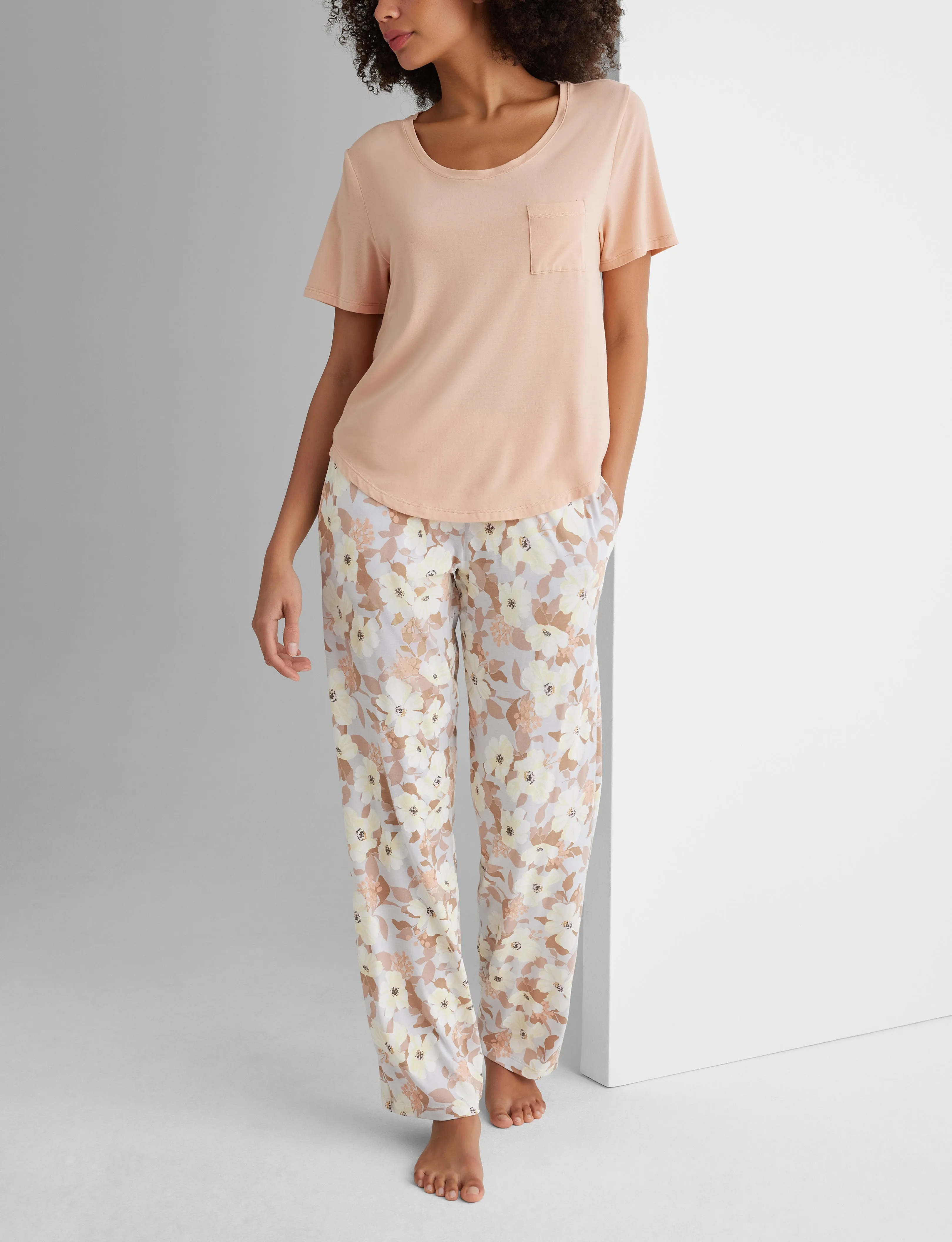 Women's Second Skin Sleep Pocket Tee & Pant Set
