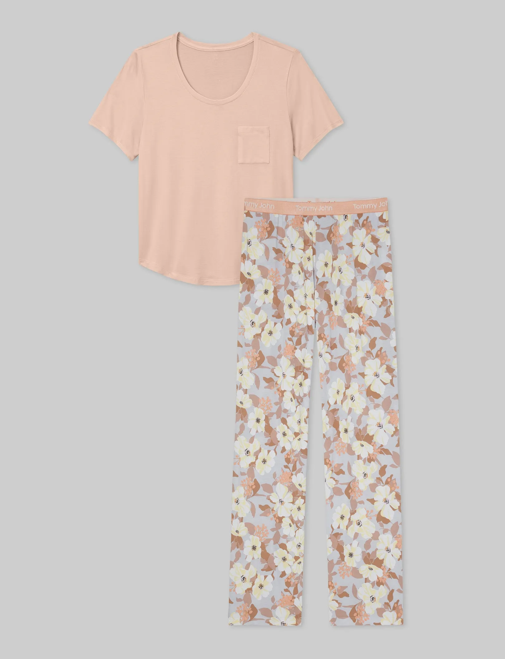 Women's Second Skin Sleep Pocket Tee & Pant Set