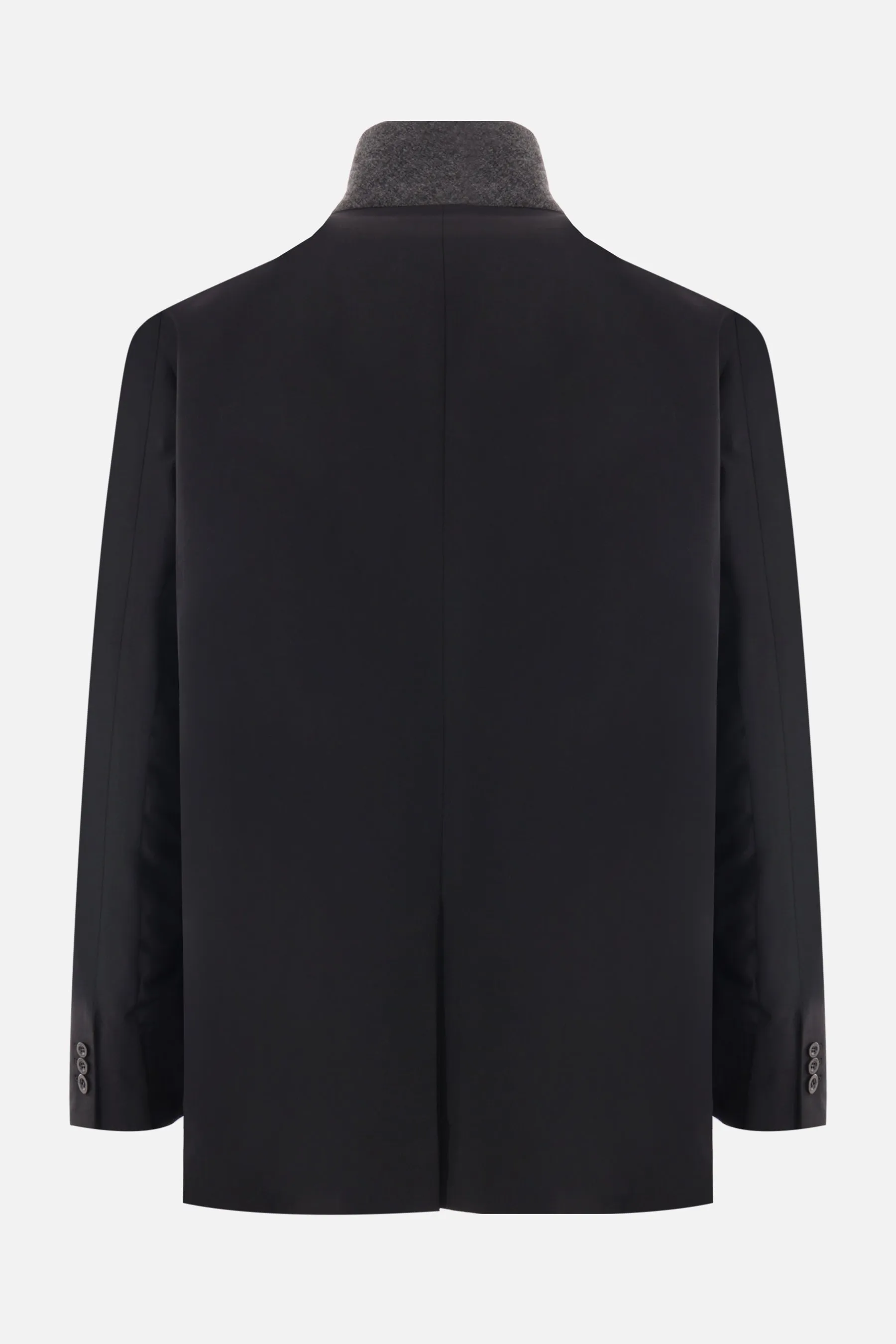 wool blend and nylon suiting jacket