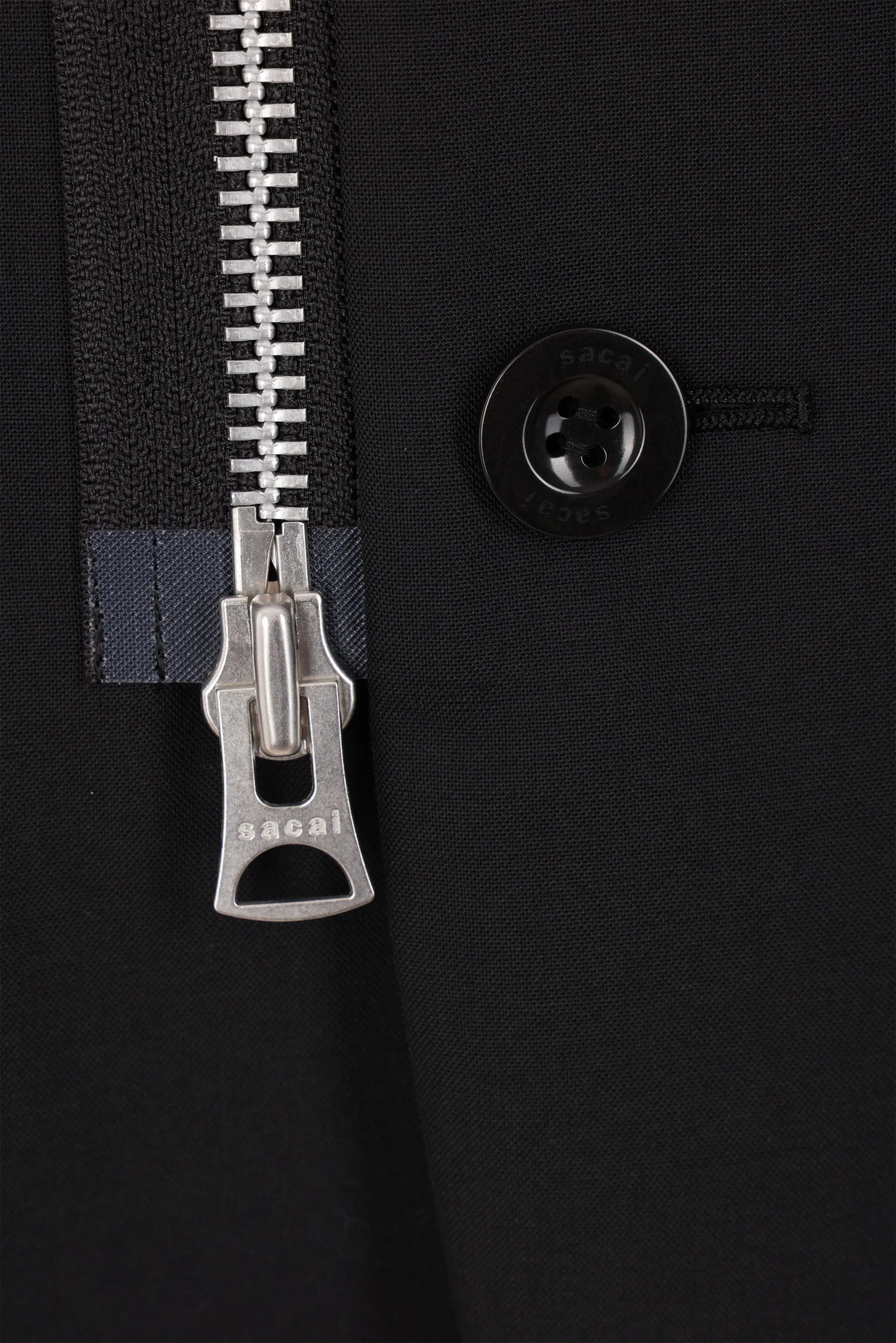 wool blend and nylon suiting jacket