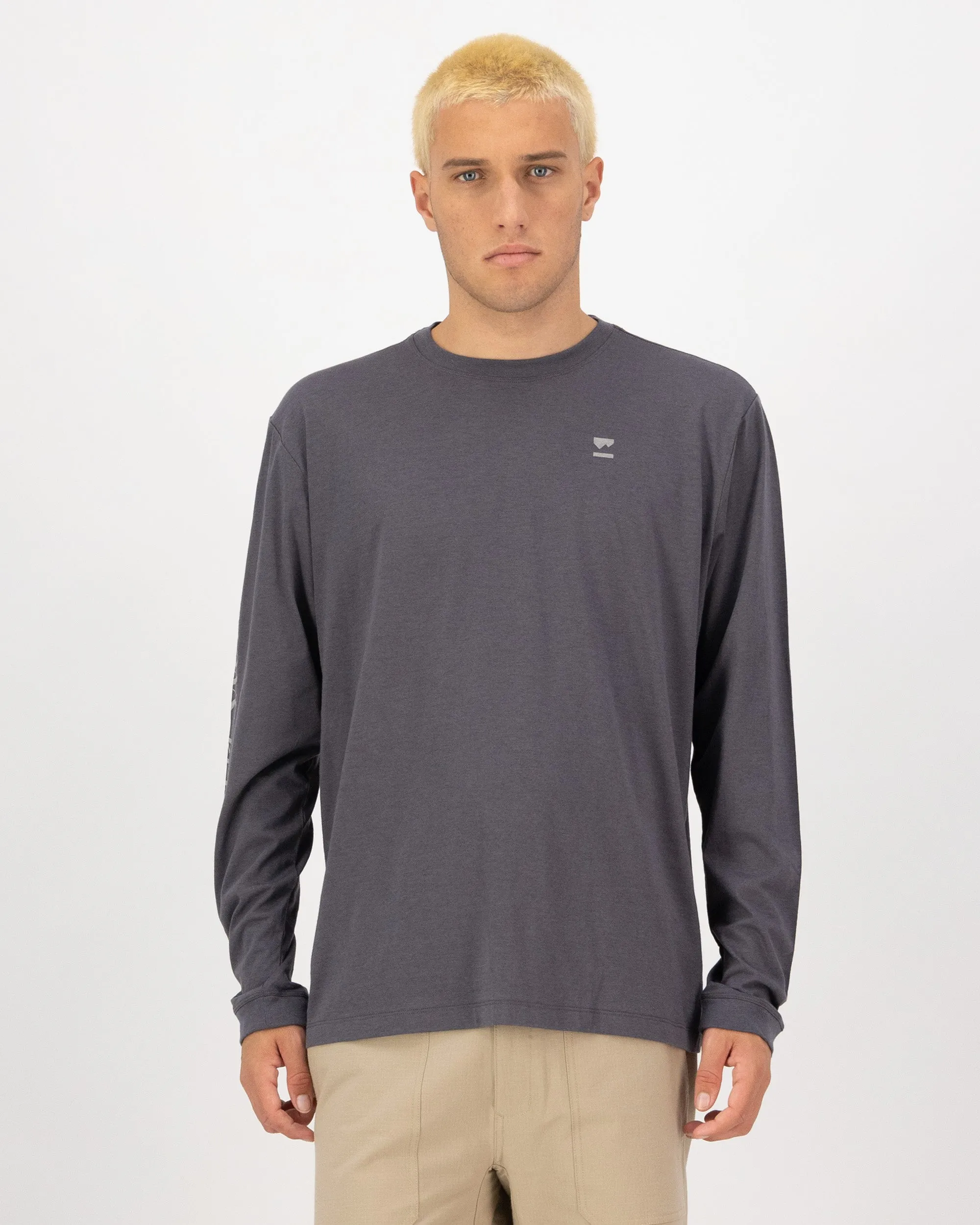 Yonder Merino Organic Cotton Long Sleeve - Vintage Black