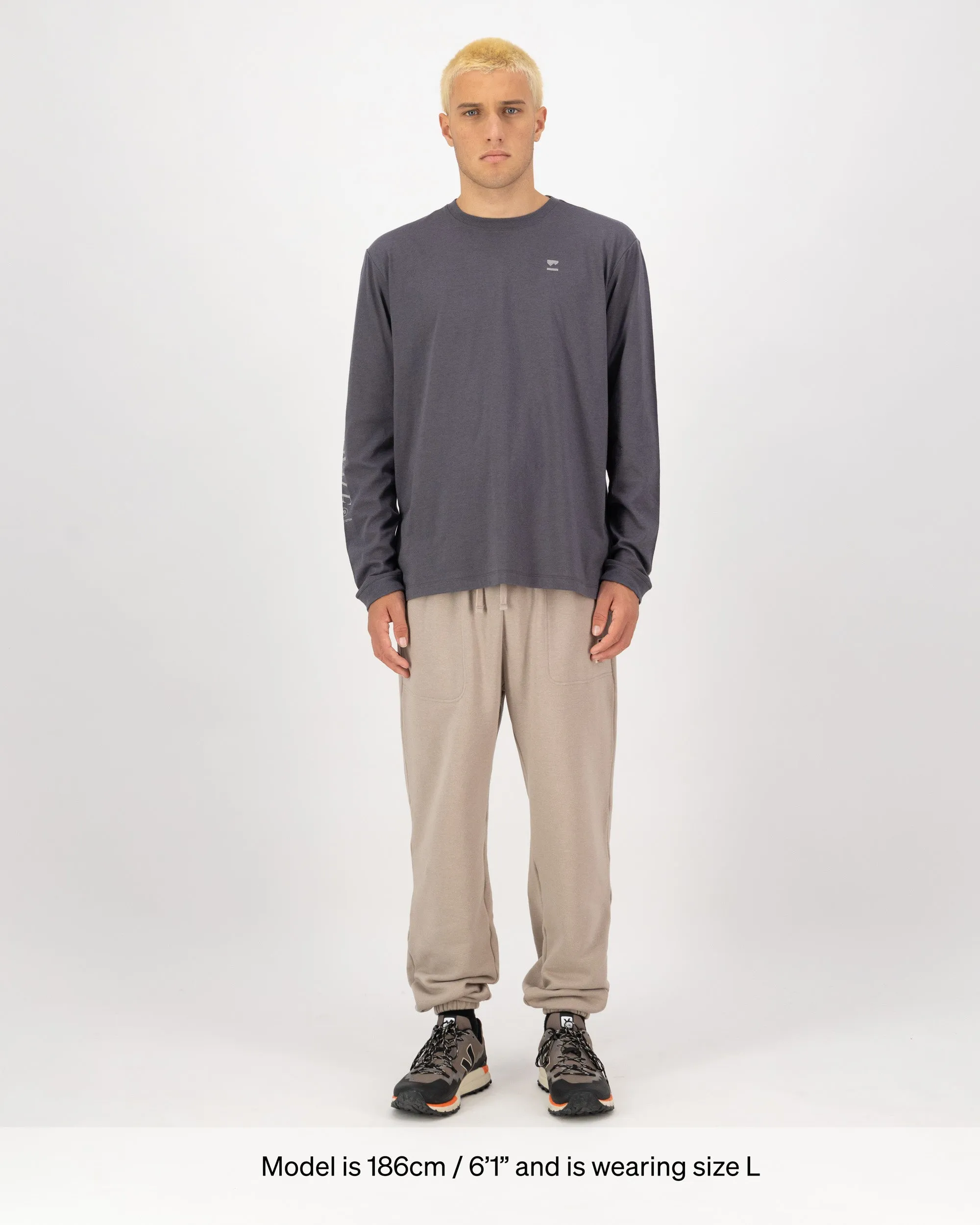 Yonder Merino Organic Cotton Long Sleeve - Vintage Black