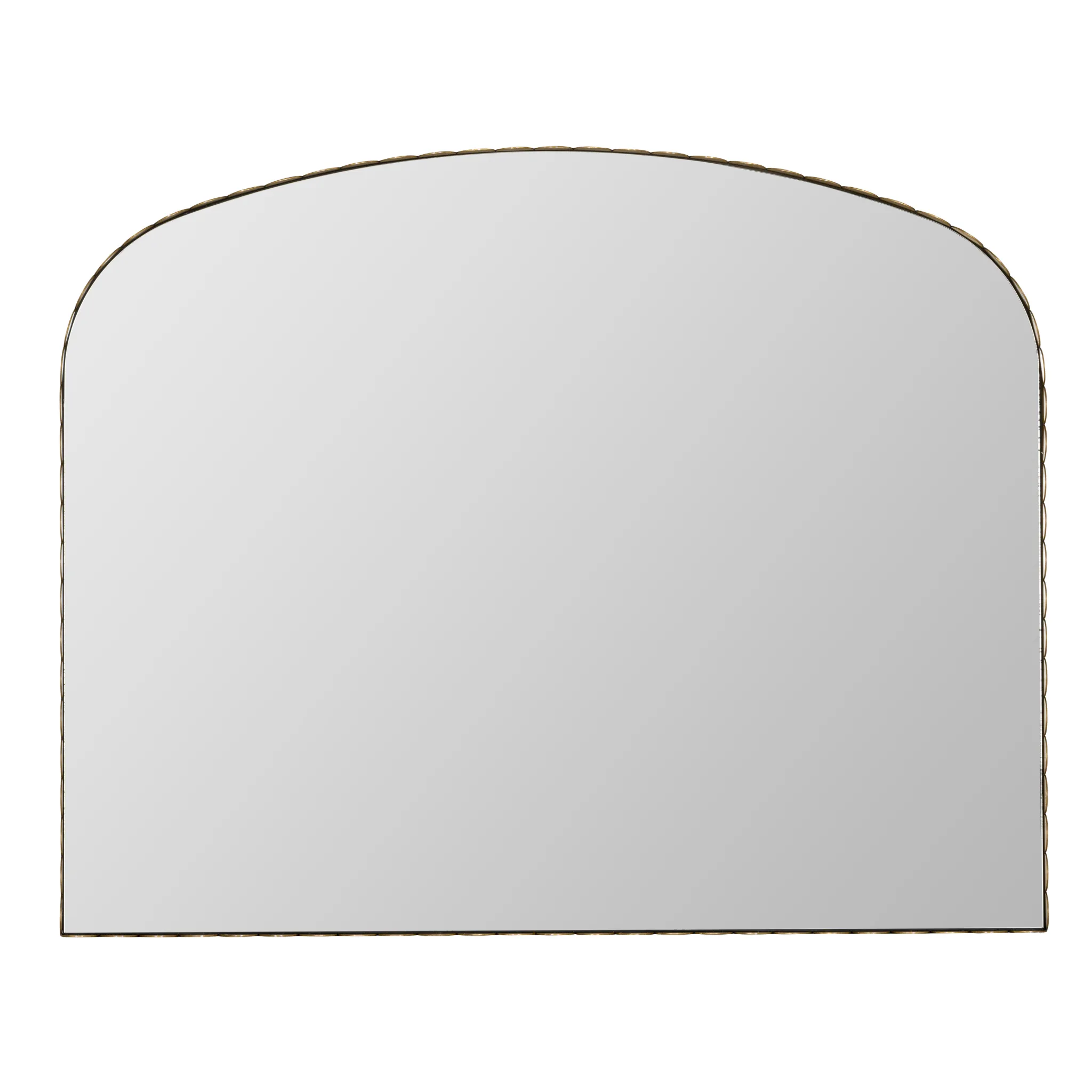 Zia Arched Scalloped Gold Mirror