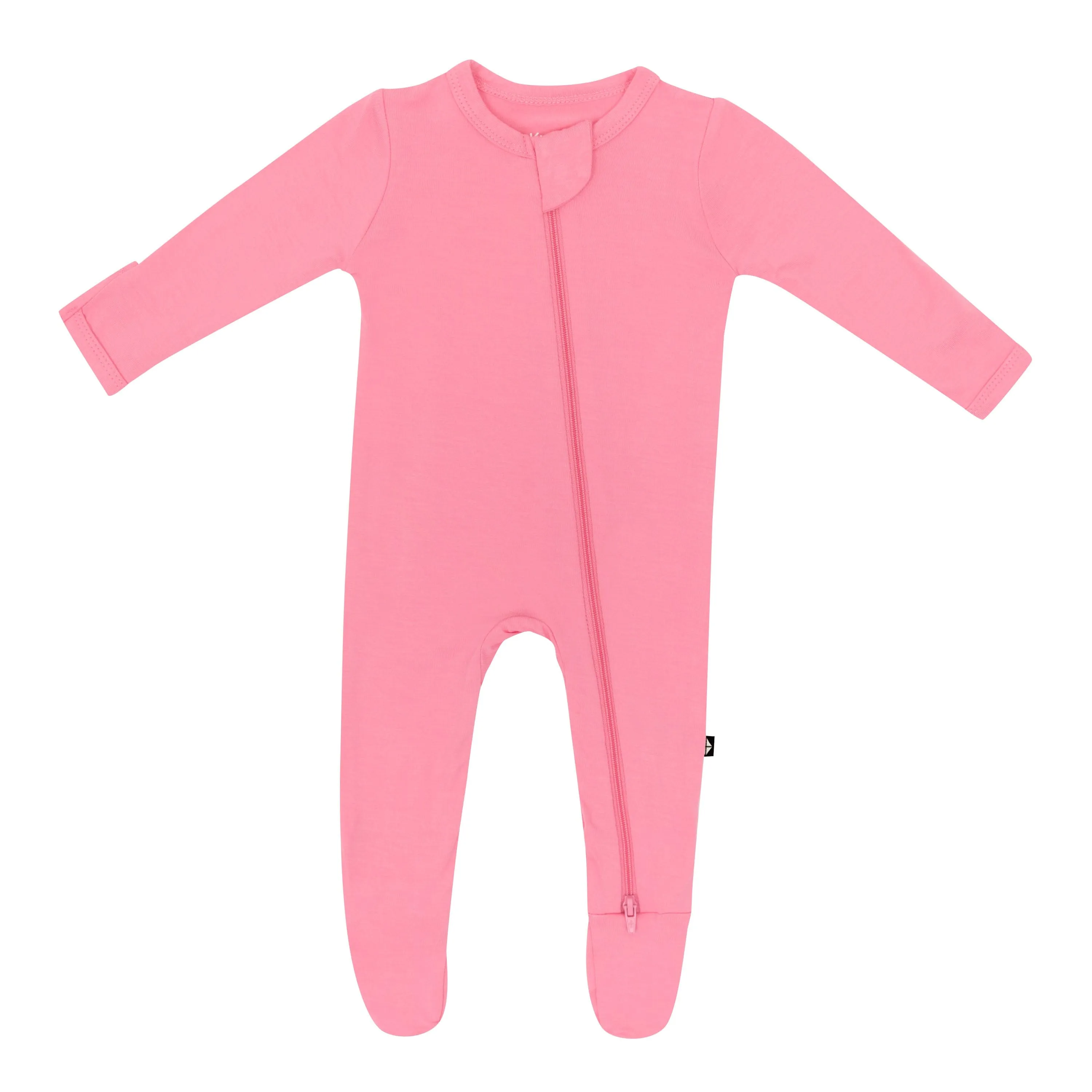 Zippered Footie in Guava