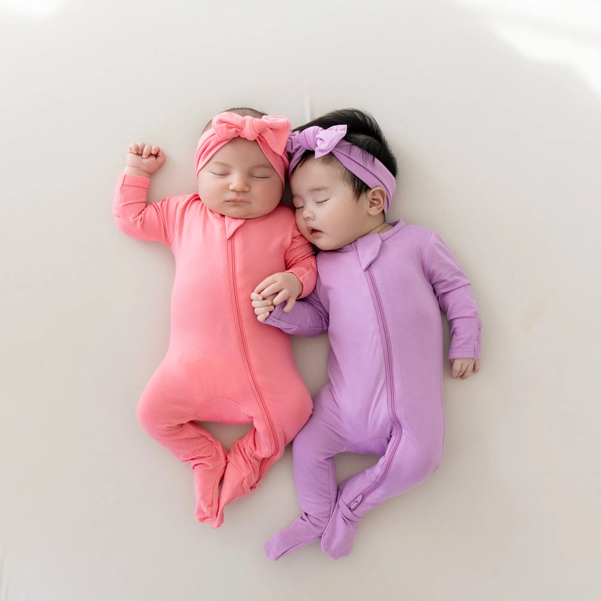 Zippered Footie in Guava