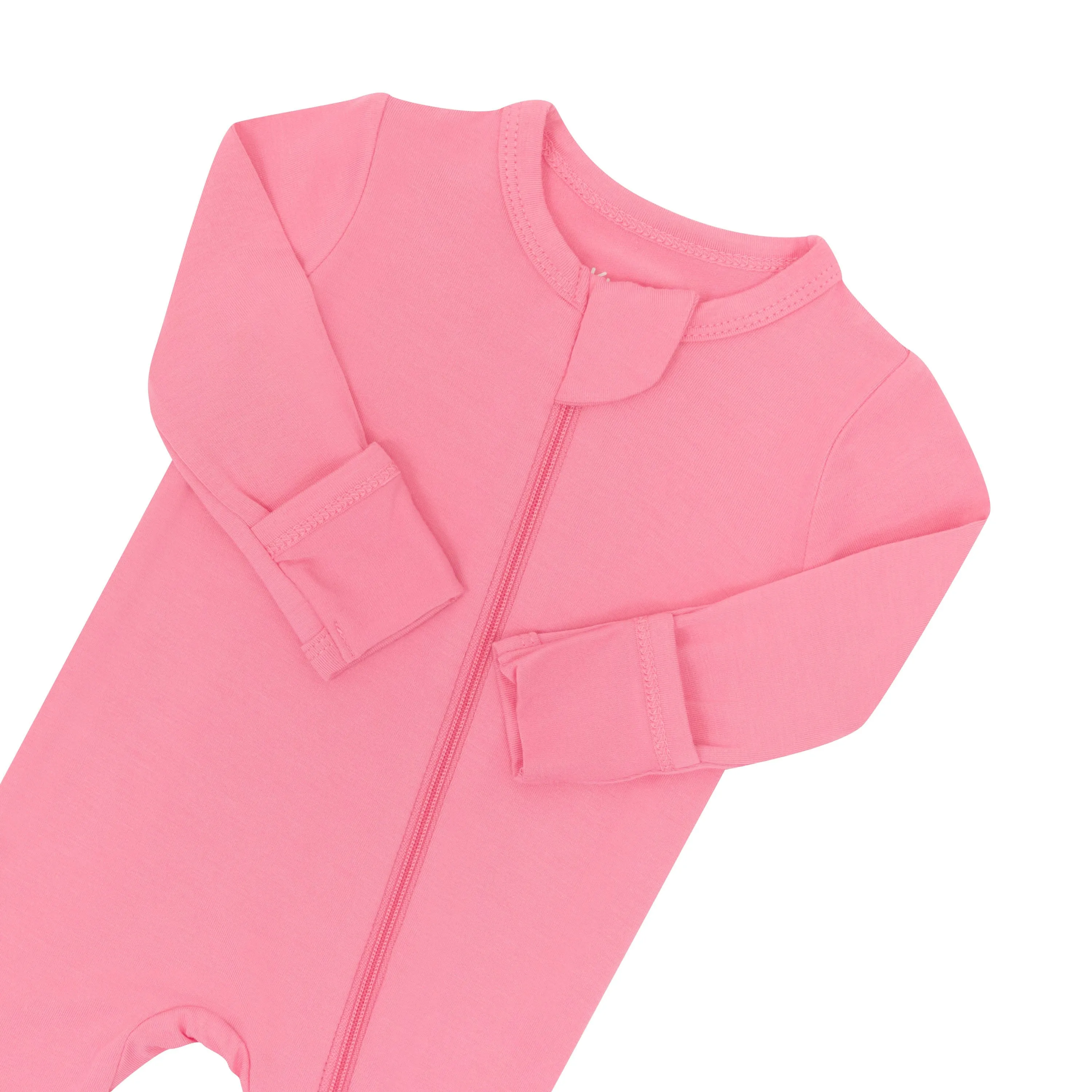 Zippered Footie in Guava